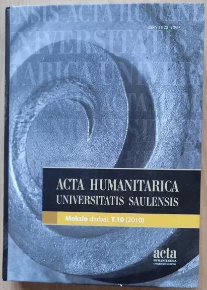 Acta humanitarica universitatis Saulensis: Turgus kultūroje