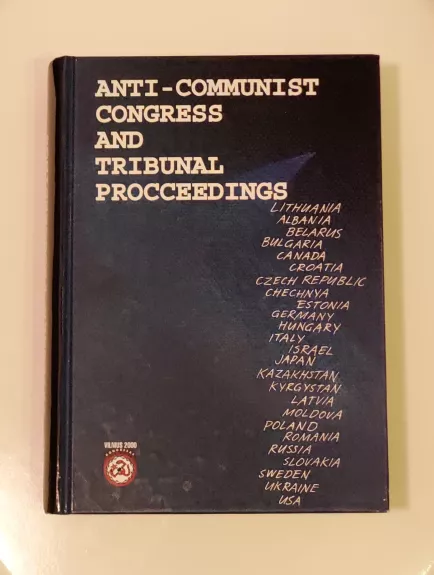 Anti-Communist Congress and Proceedings of the International Public Tribunal in Vilnius