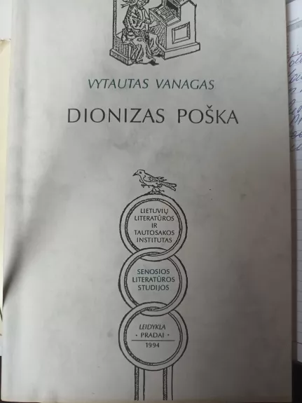Dionizas Poška - Vytautas Vanagas, knyga