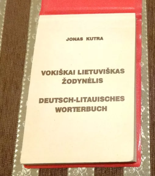 Vokiškai lietuviškas žodynėlis - Jonas Kutra, knyga