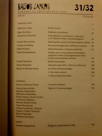 Baltos Lankos Nr. 31/32