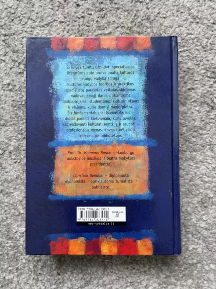 Kultūros vadyba: profesionalaus meno teorija ir praktika