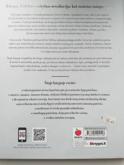 NEPAVALDI LIKIMUI. Žvaigždžių dietologės gyd. JELENOS TULČINOS mitybos revoliucija: stulbinantys pokyčiai ir suvaldytos net nepagydomos ligos – sužinok, kaip maistą paversti vaistu ir gauti kokybišką naują gyvenimą