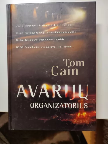 Avarijų organizatorius - Tom Cain, knyga