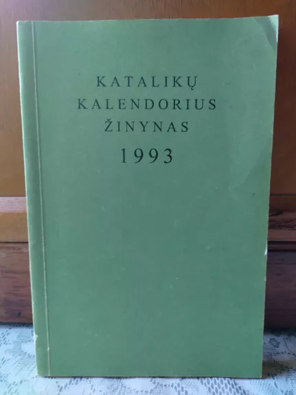 Katalikų kalendorius žinynas 1993