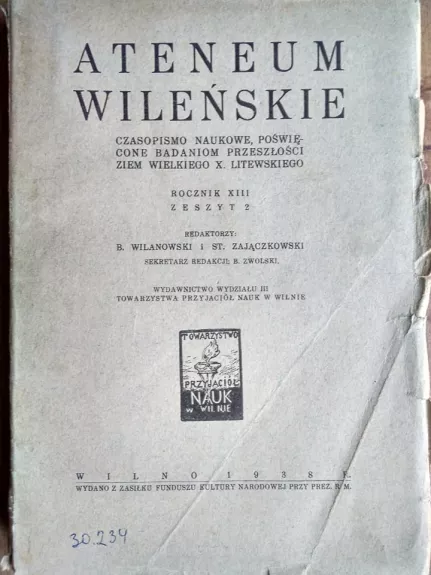 ATENEUM WILENSKIE XIII - Autorių Kolektyvas, knyga 1