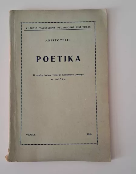 Poetika -  Aristotelis, knyga 1