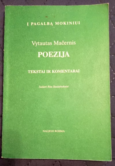 Poezija (Į pagalbą mokiniui). - Vytautas Mačernis, knyga