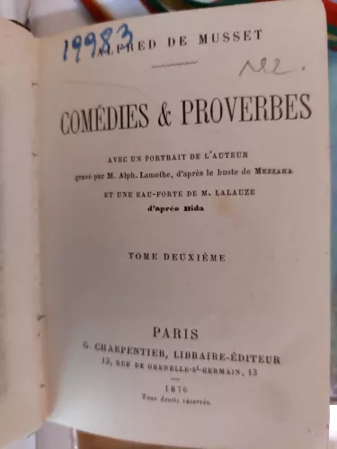 Comedies & Proverbs - Alfred de Musset, knyga