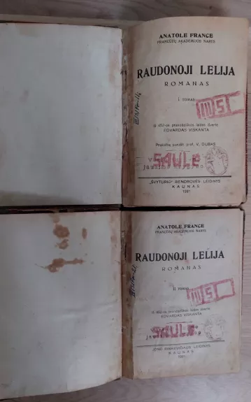 Raudonoji lelija 1-2 dalys