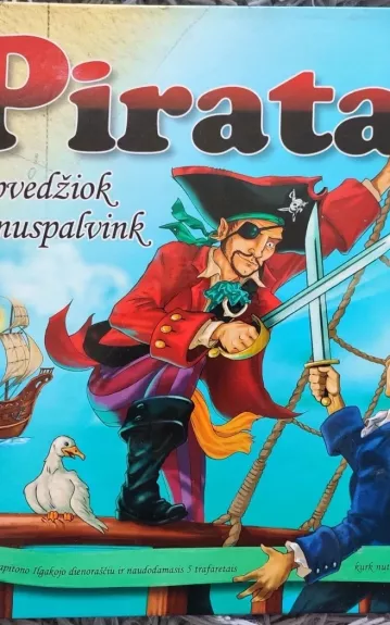 Piratai. Apvedžiok ir nuspalvink