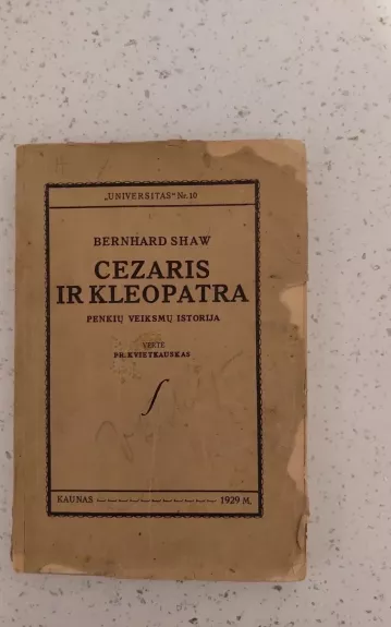 Cezaris ir Kleopatra - Bernard Shaw, knyga