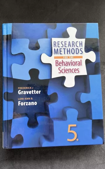 Research Methods for the Behavioral Sciences 5th Edition - Frederick J. Gravetter, Lori-Ann B. Forzano, knyga
