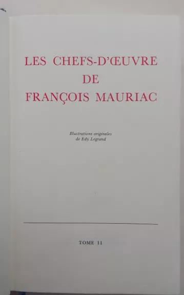 Les chefs-d'œuvre - Francois Mauriac, knyga 1