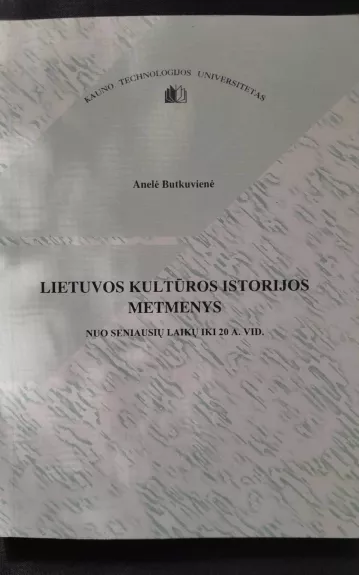 Lietuvos kultūros istorijos metmenys - Bronius Genzelis, knyga