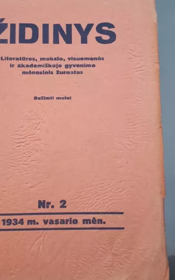 ŽIDINYS 1934 NR.2