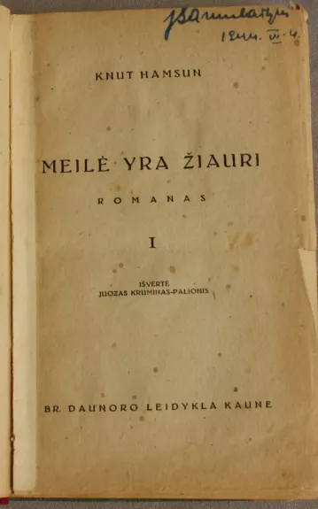 Meilė yra žiauri I dalis