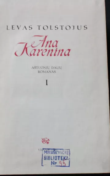Ana Karenina (2 tomai) - Levas Tolstojus, knyga 1