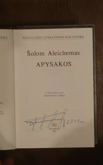 Apysakos - Šolom Aleichemas, knyga 1