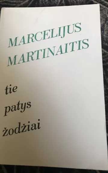 Tie patys žodžiai - Marcelijus Martinaitis, knyga