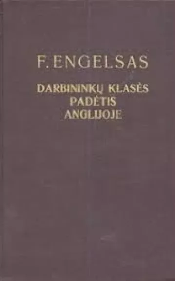 Darbininkų klasės padėtis Anglijoje - Frydrichas Engelsas, knyga
