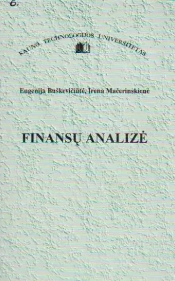 Finansų analizė - Eugenija Buškevičiūtė, knyga