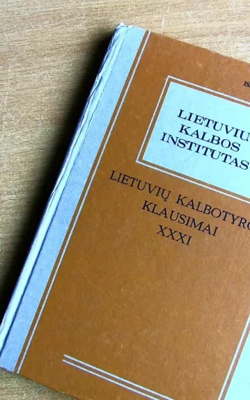 lietuvių kalbotyros klausimai XXXI - Autorių Kolektyvas, knyga