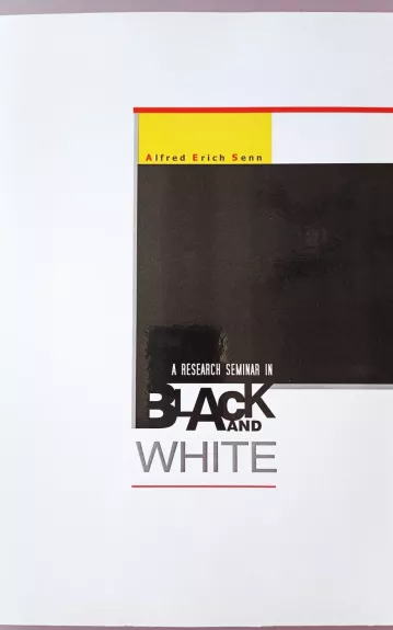 A Research Seminar in Black and White