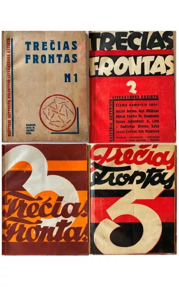 Trečias Frontas žurnalai 1930-31m. Nr.1-Nr.2-Nr.3-Nr.5