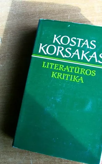 Literatūros kritika - Kostas Korsakas, knyga