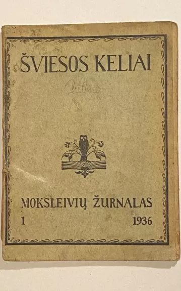 Šviesos Keliai žurnalas 1936m. NR.1
