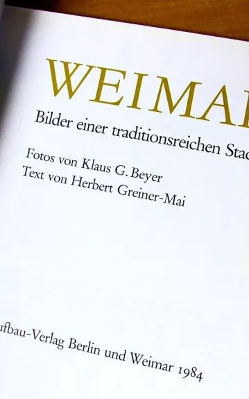 WEIMAR - Klaus M. Bayer, knyga 1
