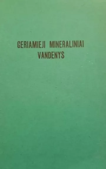 Geriamieji mineraliniai vandenys