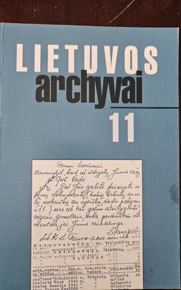 Lietuvos archyvai 11 - Jolita Dimbelytė, knyga 1