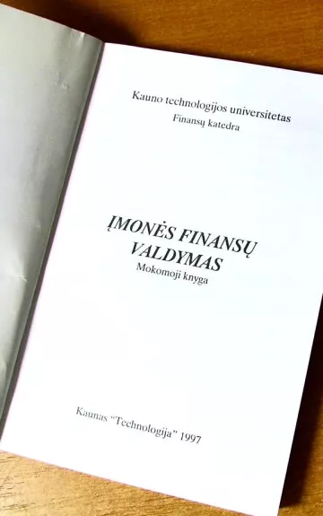 Įmonės finansų valdymas - Valdonė Darškuvienė, knyga