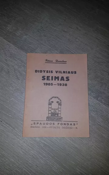 Didysis Vilniaus Seimas - P. Ruseckas, knyga 1