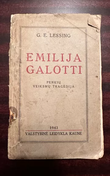 Emilija Galotti - G. E. Lessing, knyga 1