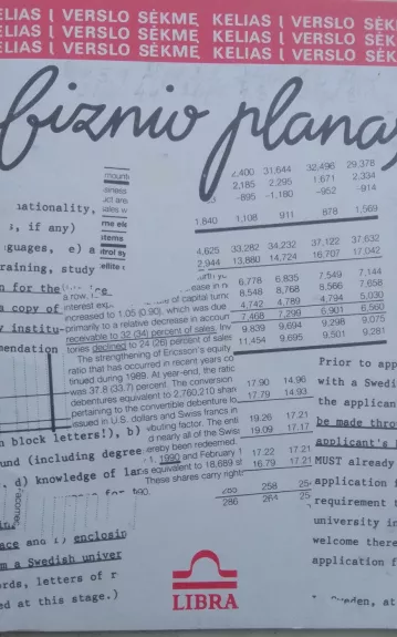 Kelias į verslo sėkmę: biznio planas