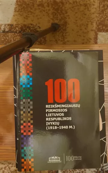 100 reikšmingiausių pirmosios Lietuvos respublikos įvykių 1918-1940m.