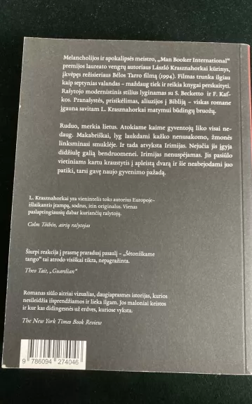Šėtoniškas tango - László Krasznahorkai, knyga 1