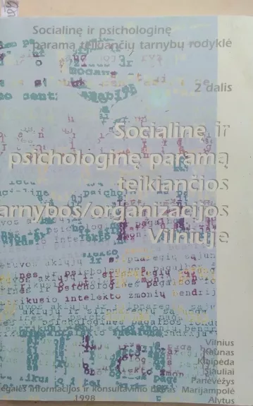 Socialinę ir psichologinę paramą teikiančios tarnybos/organizacijos Vilniuje