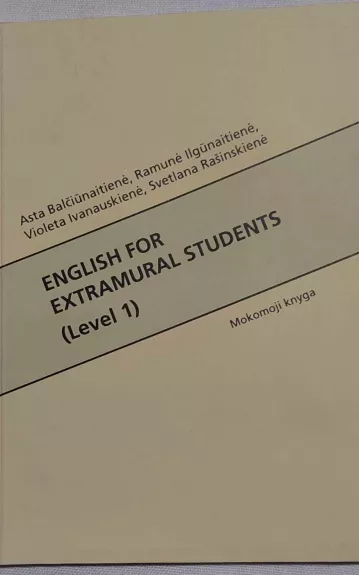 English for Extramural Students