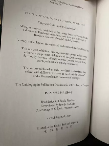 Fifty Shades Darker - James E L, knyga 1