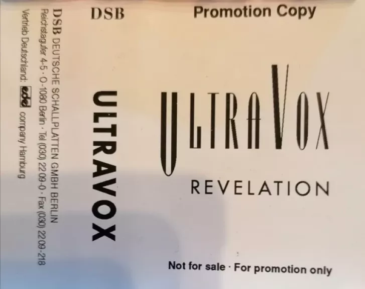 Revelation - Ultravox, plokštelė