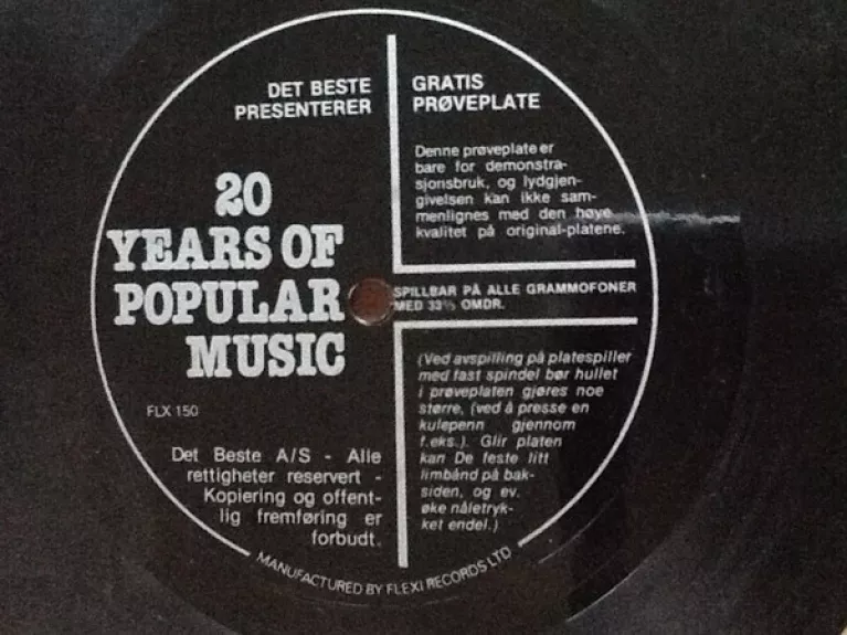 20 Years Of Popular Music - Various ., plokštelė