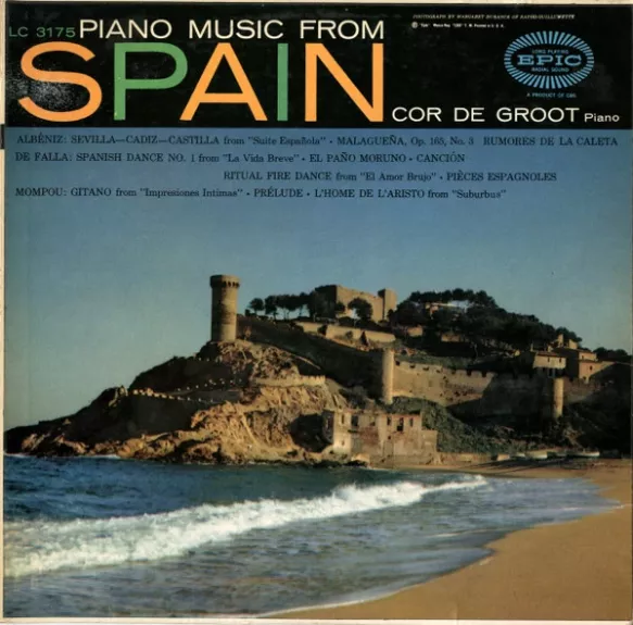 Piano Music From Spain - Isaac Albéniz, Manuel De Falla, Frederic Mompou, Cor de Groot, plokštelė