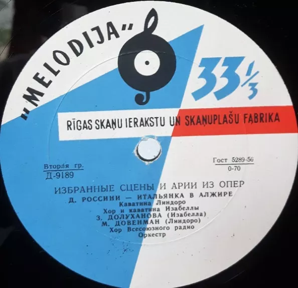 «Итальянка в Алжире», Фрагменты Из Оперы