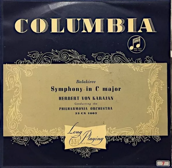 Symphony No.1 In C Major - Mily Balakirev, Herbert von Karajan, Philharmonia Orchestra, plokštelė