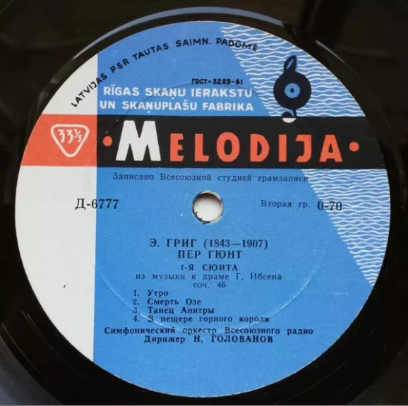 Э. Григ (1843-1907). Пер Гюнт.