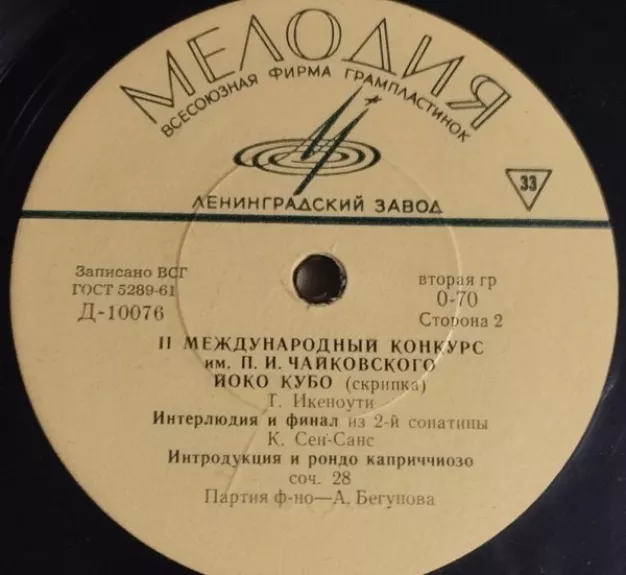 II Международный Конкурс Им. П. И. Чайковского